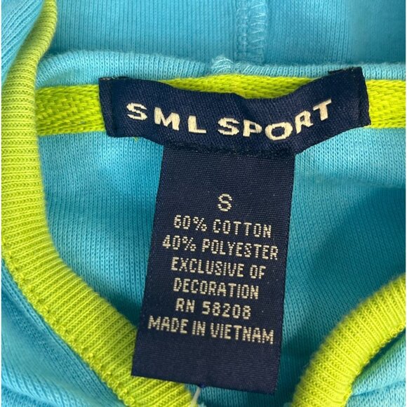 SML Sport Hooded Jacket with Stripe Shell Women's S Blue Embroidered Zip Up - Picture 9 of 12